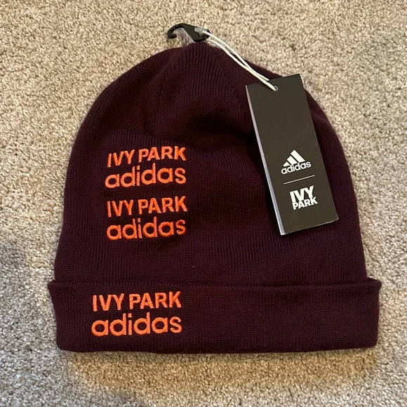 IVY PARK Beanie - Burgundy and Orange - Picture 1 of 1